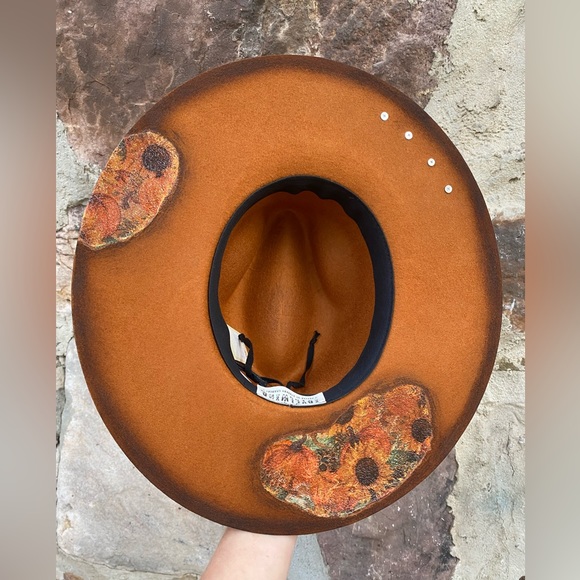 New “HOWDY FALL” Idyllwind OS Hand burned felt hat - Picture 7 of 8